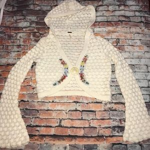 Free People Crochet Knit Bell Sleeves